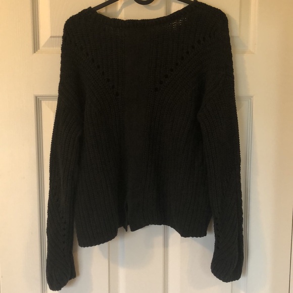 Black Cotton Sweater - Picture 2 of 7